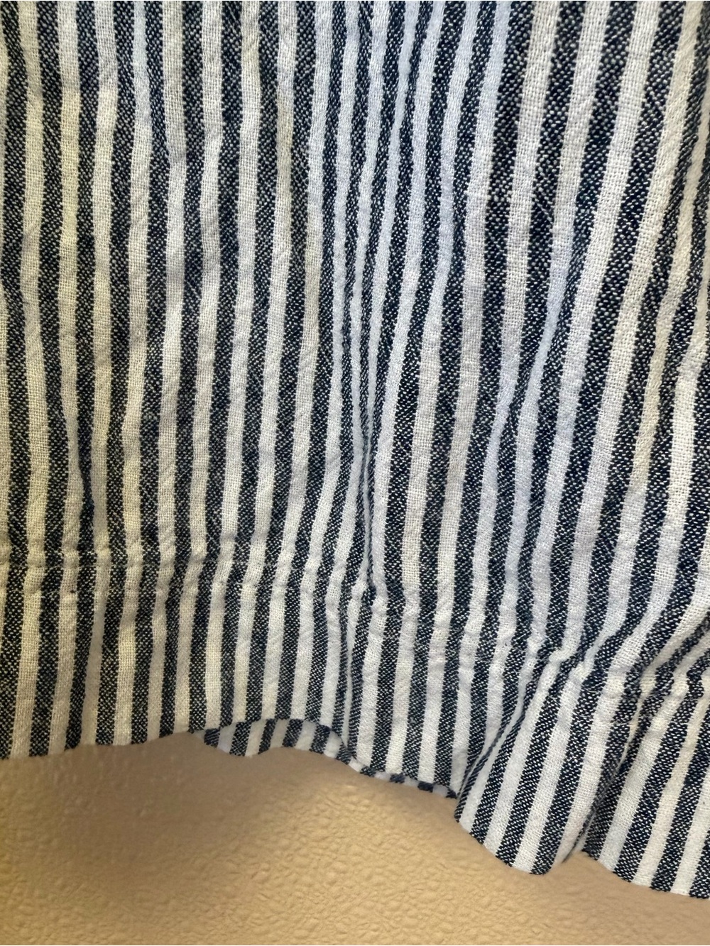 Old Navy Striped Elastic-Waist Wide Leg Pants - Blue and White - Picture 4 of 7